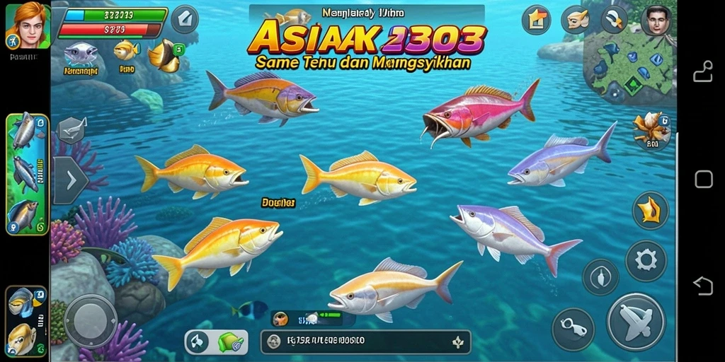 Tampilan permainan Tembak Ikan yang menarik dan penuh aksi.