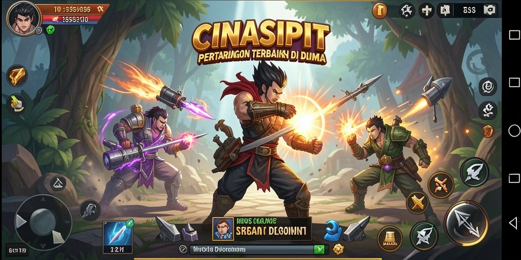 Gameplay seru dalam CINASIPIT dengan pertarungan yang dinamis.