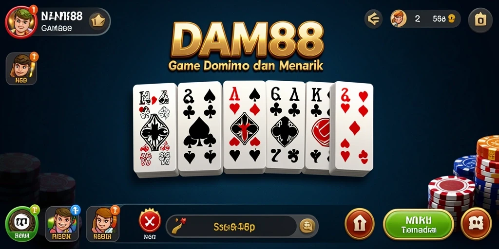 Tangkapan layar gameplay seru di DAM88 yang menunjukkan aksi domino.