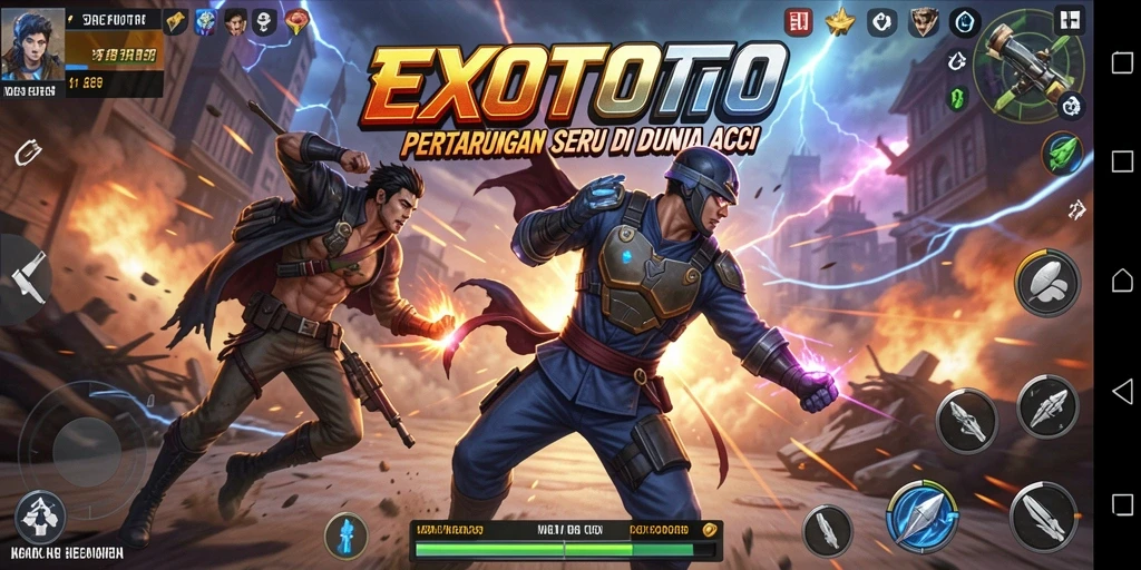 Tampilan gameplay seru dari EXOTOTO dengan grafis menakjubkan.