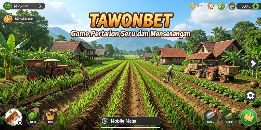 Screenshot gameplay TAWONBET menampilkan ladang yang dikelola dengan baik.