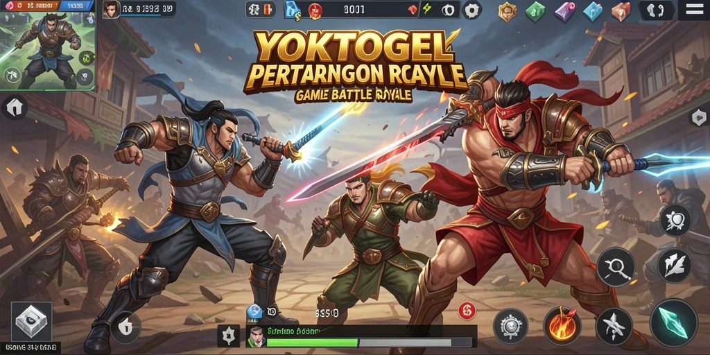 Tampilan seru gameplay YOKTOGEL dalam pertarungan Battle Royale.