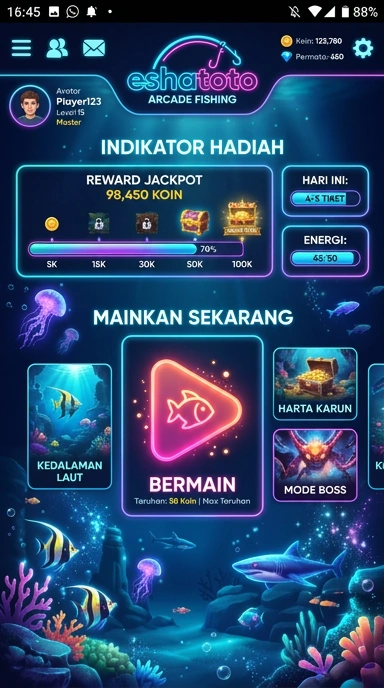Tampilan utama aplikasi eshatoto yang intuitif dan mudah digunakan.